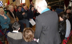 School principal Helen O'Halloran with some of the schoolchildren.